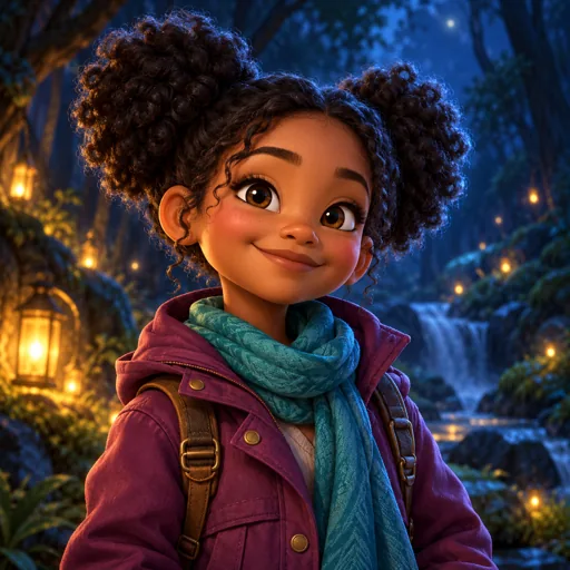 Mia, an original illustrated story character