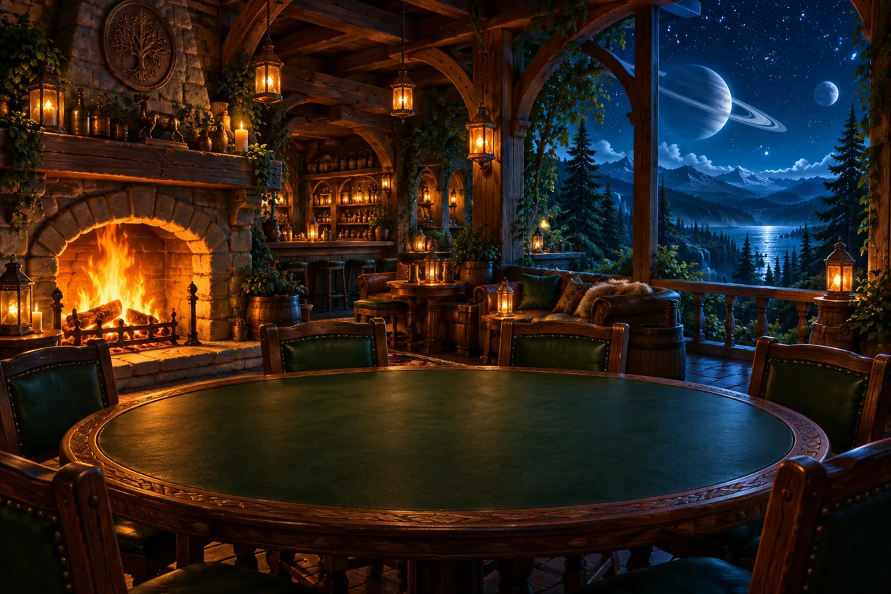 Original illustration of the cosy Night Table tavern