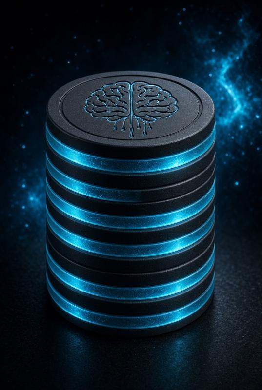 A stack of night chips with the crying brain